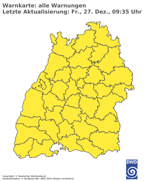 Aktuelle Wetterwarnungen für Lörrach